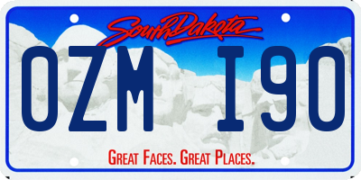 SD license plate 0ZMI90