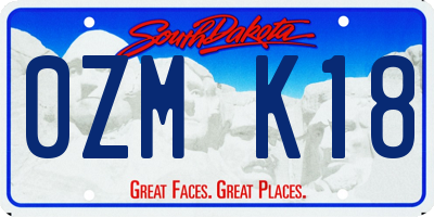 SD license plate 0ZMK18