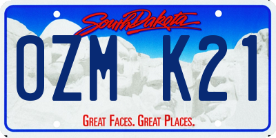 SD license plate 0ZMK21