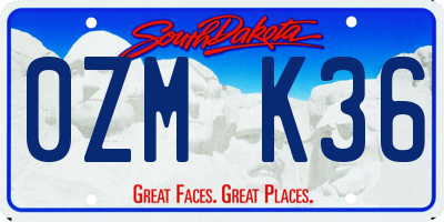 SD license plate 0ZMK36