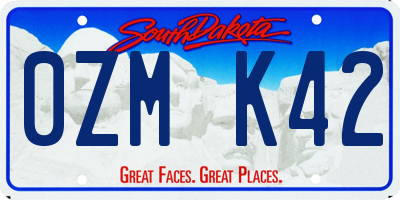 SD license plate 0ZMK42