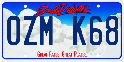 SD license plate 0ZMK68