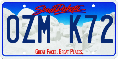 SD license plate 0ZMK72