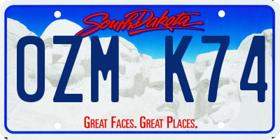 SD license plate 0ZMK74