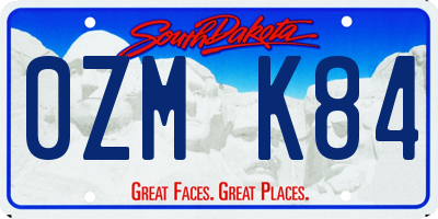 SD license plate 0ZMK84