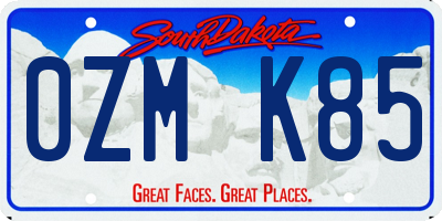 SD license plate 0ZMK85