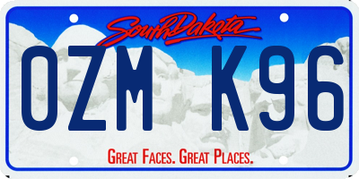 SD license plate 0ZMK96