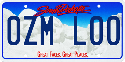 SD license plate 0ZML00
