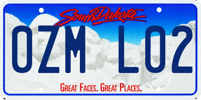 SD license plate 0ZML02