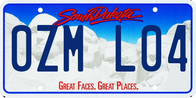 SD license plate 0ZML04