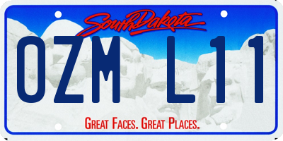 SD license plate 0ZML11