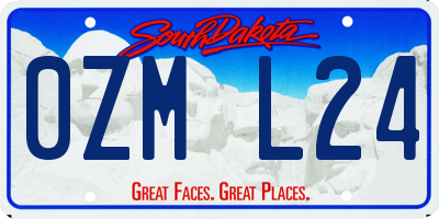 SD license plate 0ZML24