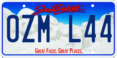 SD license plate 0ZML44