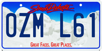 SD license plate 0ZML61
