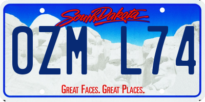 SD license plate 0ZML74