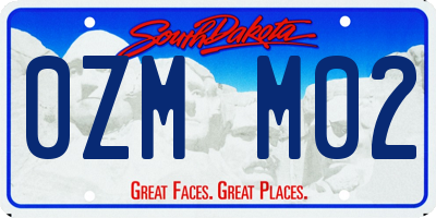 SD license plate 0ZMM02