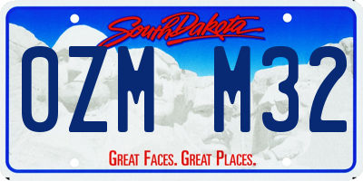 SD license plate 0ZMM32