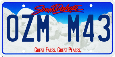 SD license plate 0ZMM43