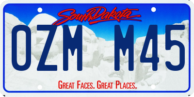 SD license plate 0ZMM45