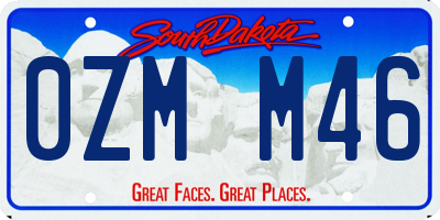 SD license plate 0ZMM46