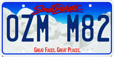 SD license plate 0ZMM82