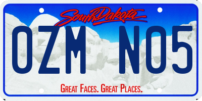 SD license plate 0ZMN05