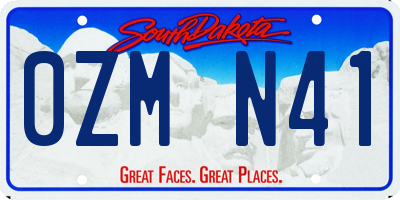 SD license plate 0ZMN41