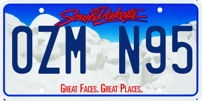 SD license plate 0ZMN95