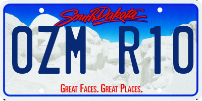 SD license plate 0ZMR10