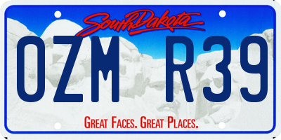 SD license plate 0ZMR39