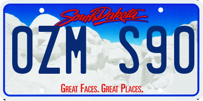 SD license plate 0ZMS90
