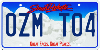 SD license plate 0ZMT04