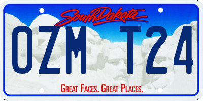 SD license plate 0ZMT24