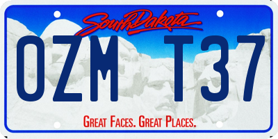 SD license plate 0ZMT37