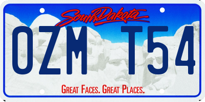 SD license plate 0ZMT54