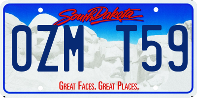 SD license plate 0ZMT59