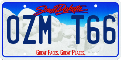 SD license plate 0ZMT66