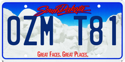 SD license plate 0ZMT81