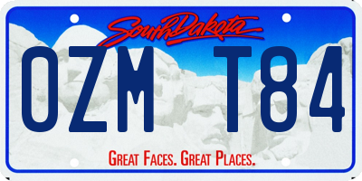 SD license plate 0ZMT84