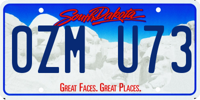 SD license plate 0ZMU73