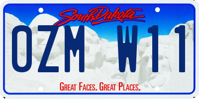 SD license plate 0ZMW11