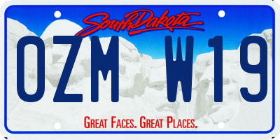 SD license plate 0ZMW19