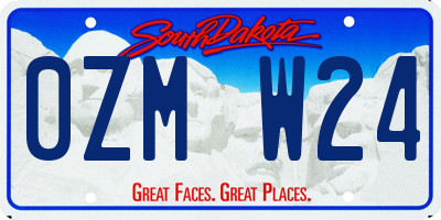 SD license plate 0ZMW24