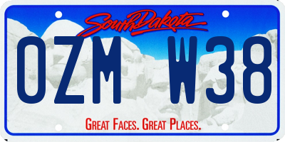 SD license plate 0ZMW38