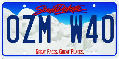 SD license plate 0ZMW40