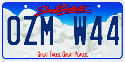SD license plate 0ZMW44