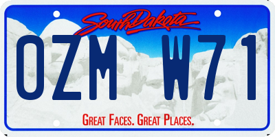 SD license plate 0ZMW71