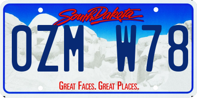 SD license plate 0ZMW78