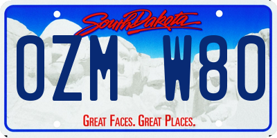 SD license plate 0ZMW80