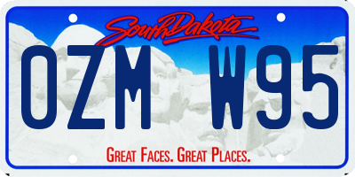 SD license plate 0ZMW95